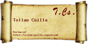 Tollas Csilla névjegykártya
