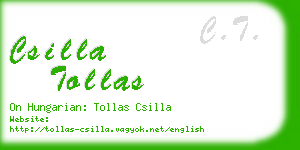 csilla tollas business card